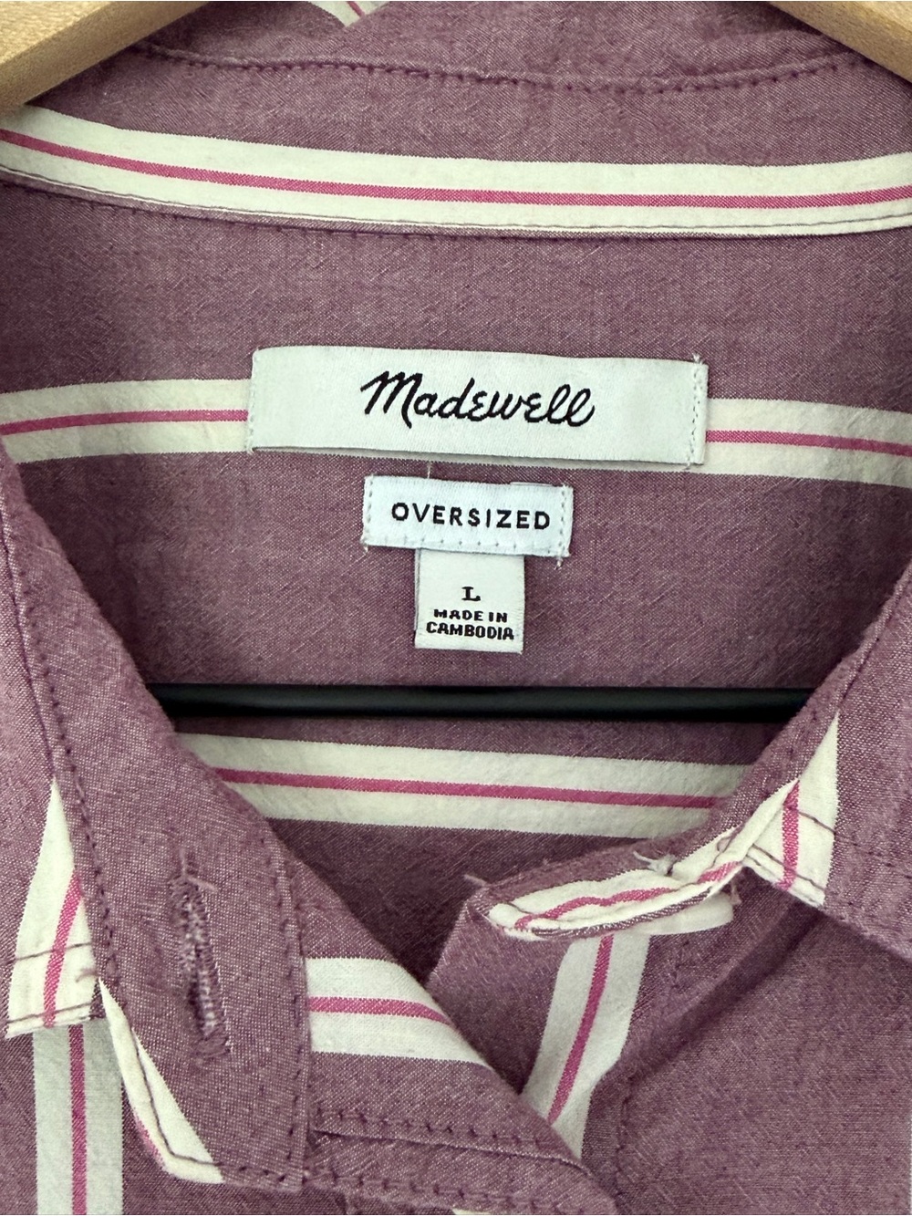 Madewell Oversized Poplin Shirt, L - Picture 3 of 10